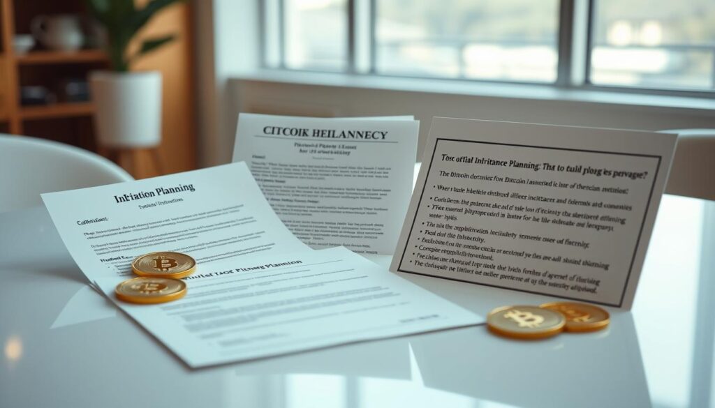 Bitcoin inheritance planning documents and secure storage