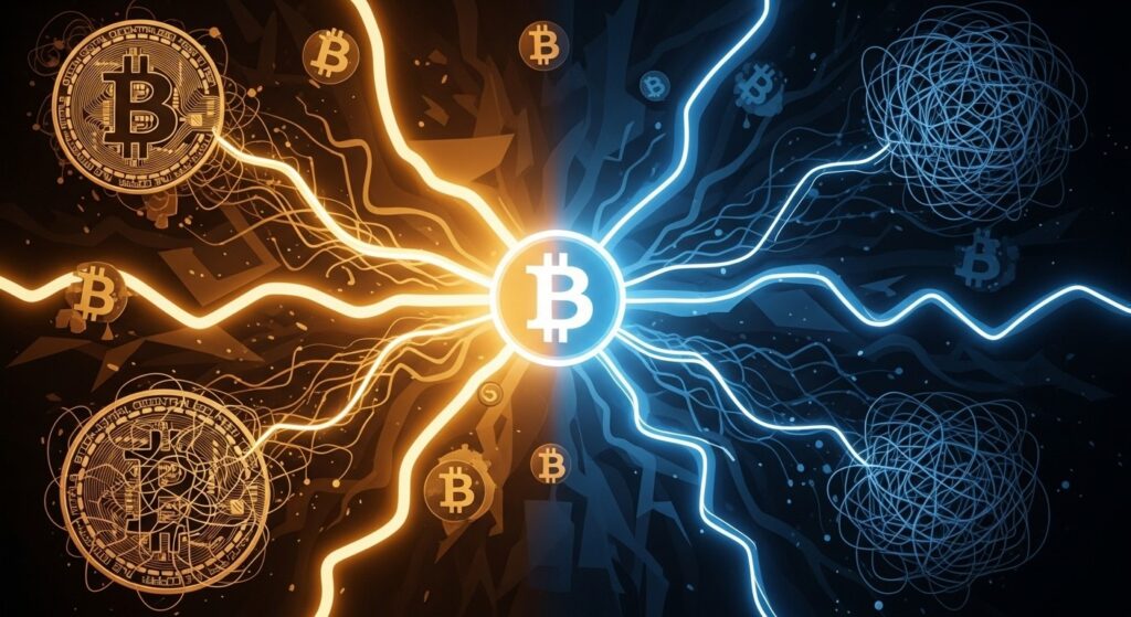 Illustration showing common Bitcoin inheritance mistakes and their consequences