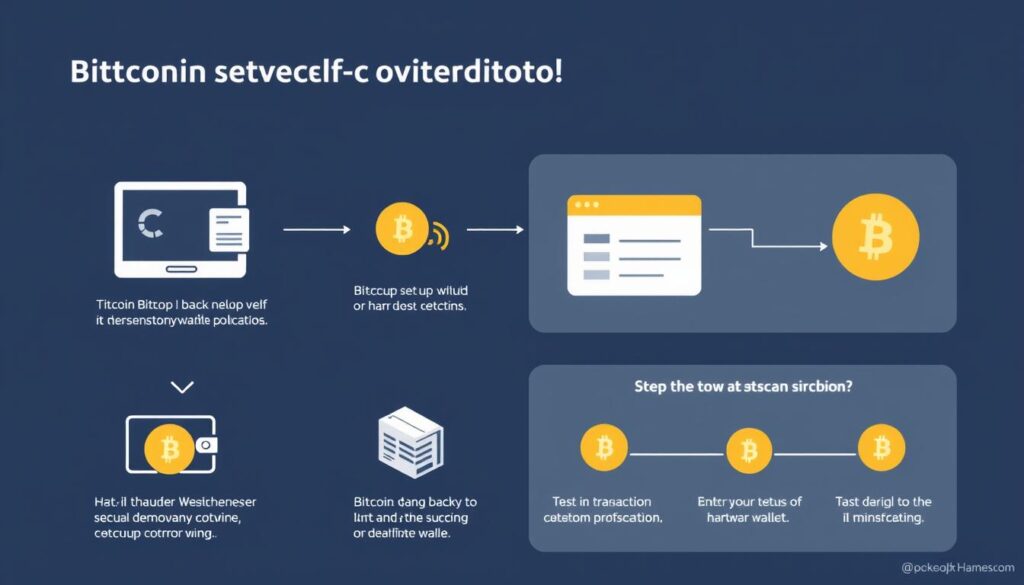 Step-by-step process of setting up Bitcoin self-custody with hardware wallet