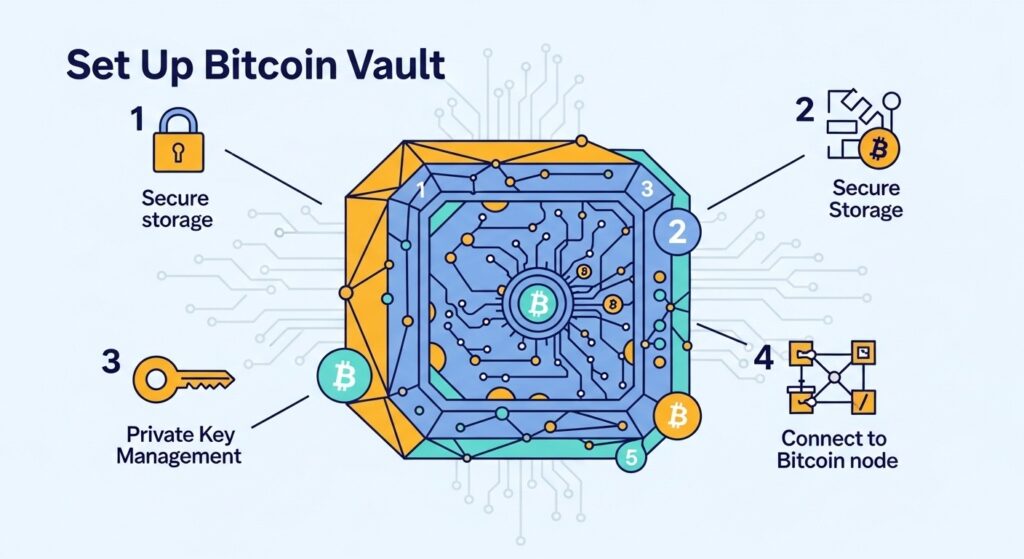 Step-by-step visual guide to setting up a Bitcoin vault