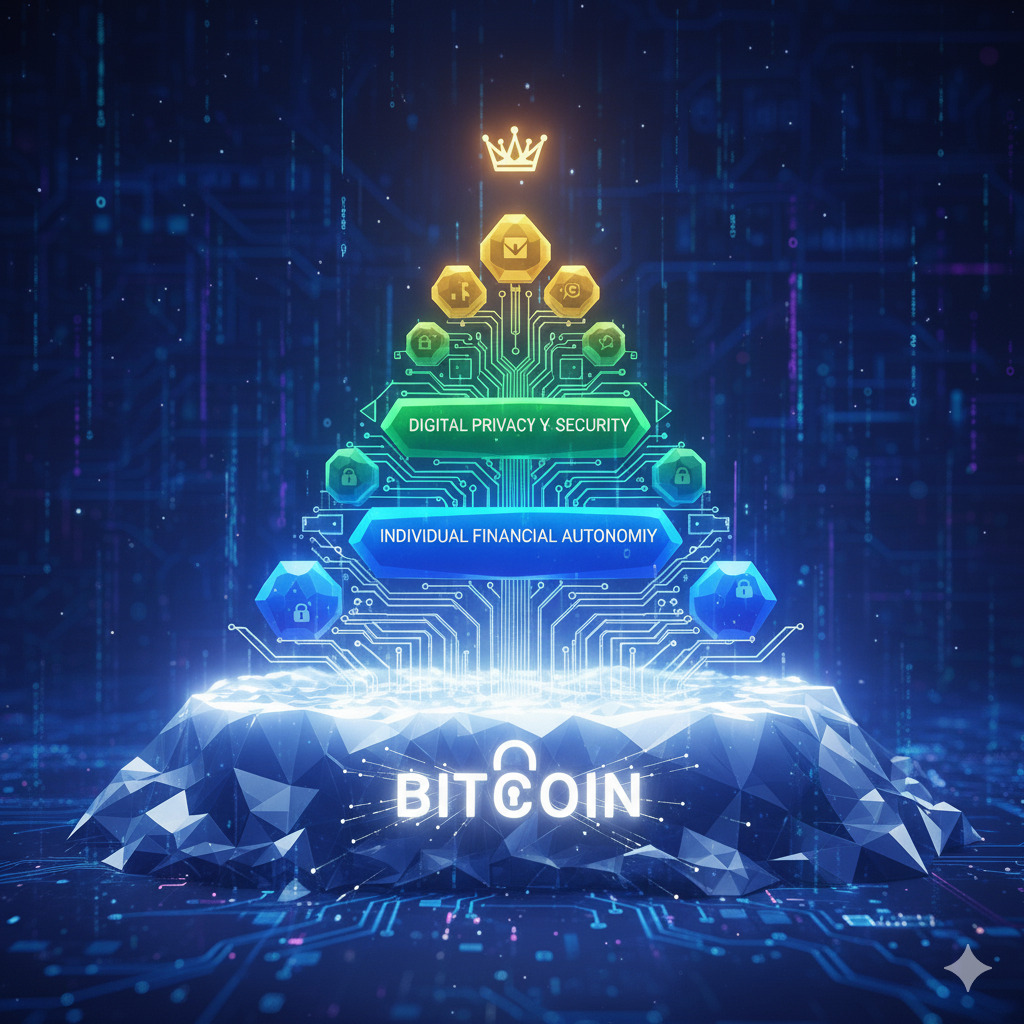 Diagram showing Bitcoin self-custody as the foundation of digital sovereignty