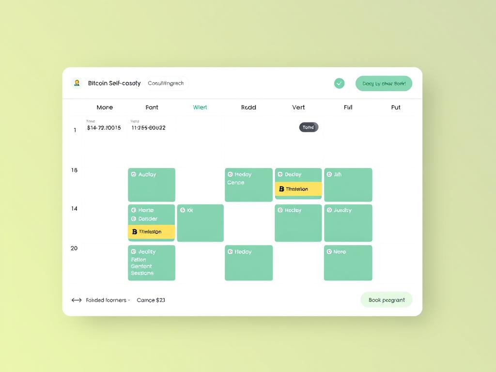 Screenshot of a NIP-52 calendar implementation showing available consulting slots