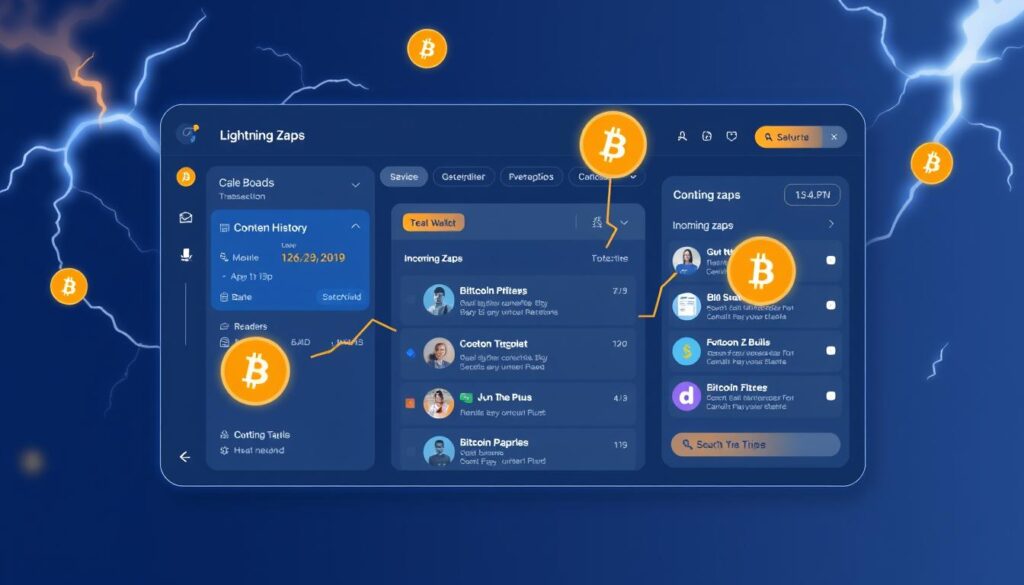 Visualization of Lightning Zaps Wallet showing the flow of value from readers to content creators
